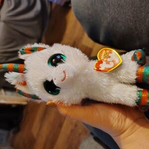 White and Green Unicorn Plush Toy